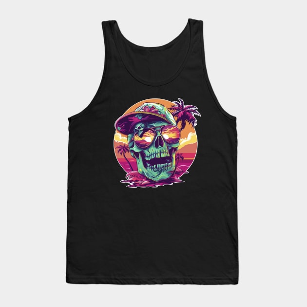 Summer Skull Vibes 02 Tank Top by NineBlack